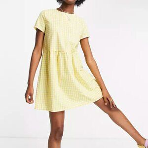Daisy Street plus mini smock dress in gingham